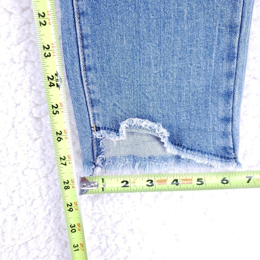 Universal Thread Destroyed Straight Raw Hem Jeans Women Size 4/27R High Rise - Picture 4 of 9